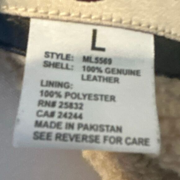 Cripple Creek Men’s L Brown Leather Jacket Sherpa Collar Conceal & Carry NWT - Picture 10 of 10